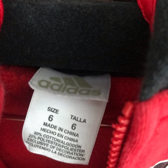 Adidas Boy’s Red & Black Jacket - Picture 6 of 6